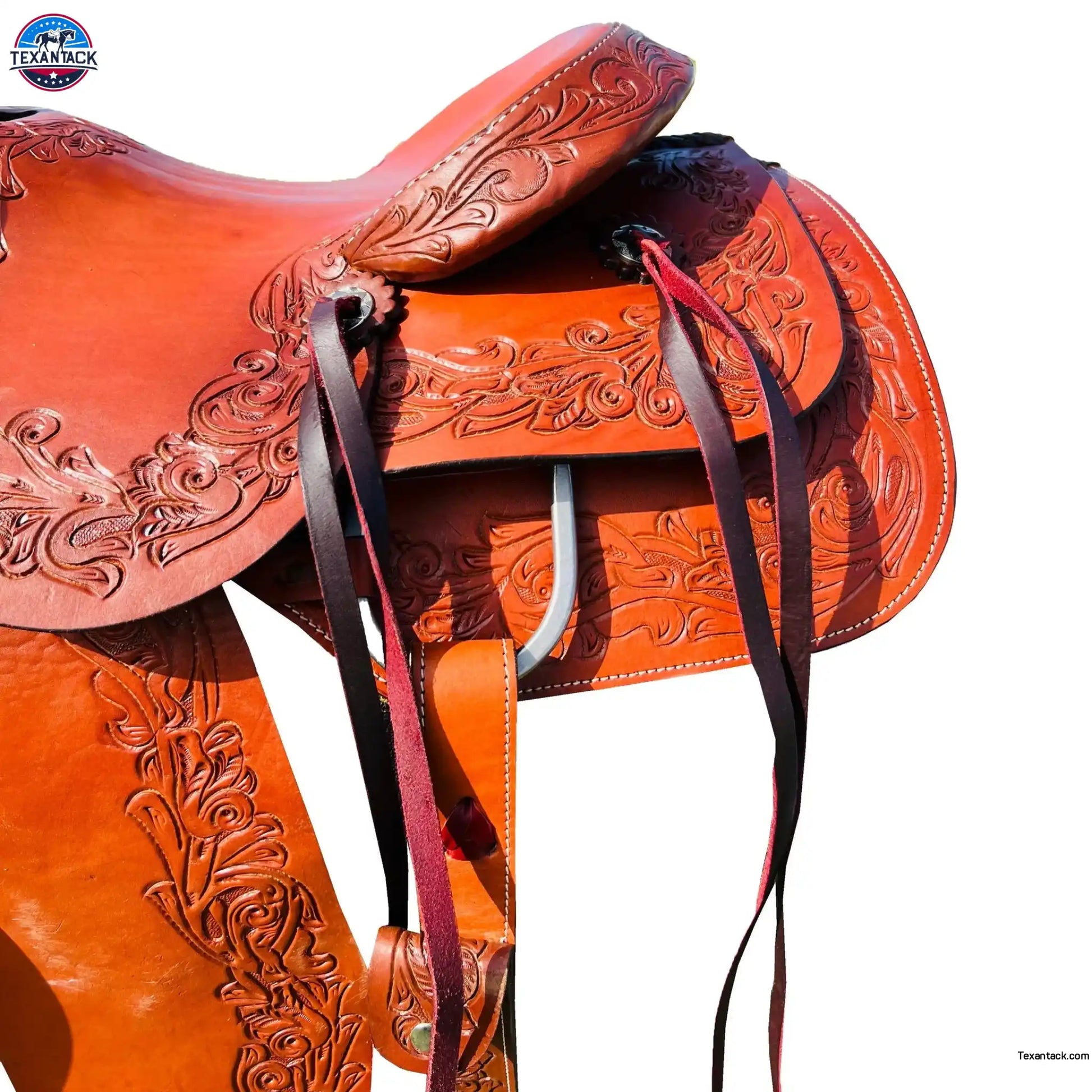 Resistance Western Argentinian Leather Horse Saddle - Floral Tooling | Ideal for Western Riding | Handcrafted Quality | Equestrian Gift NewEngland Tack