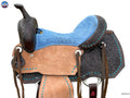 Resistance Western Barrel Racing Suede Seat Saddle With Floral Tooled Leather Skirt And Rough Out Fender - 14, 15, 16 Inch NewEngland Tack