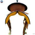 100% Roughout Leather Western Barrel Horse Saddle with Suede Seat, Floral & Basket weave Tooling NewEngland Tack