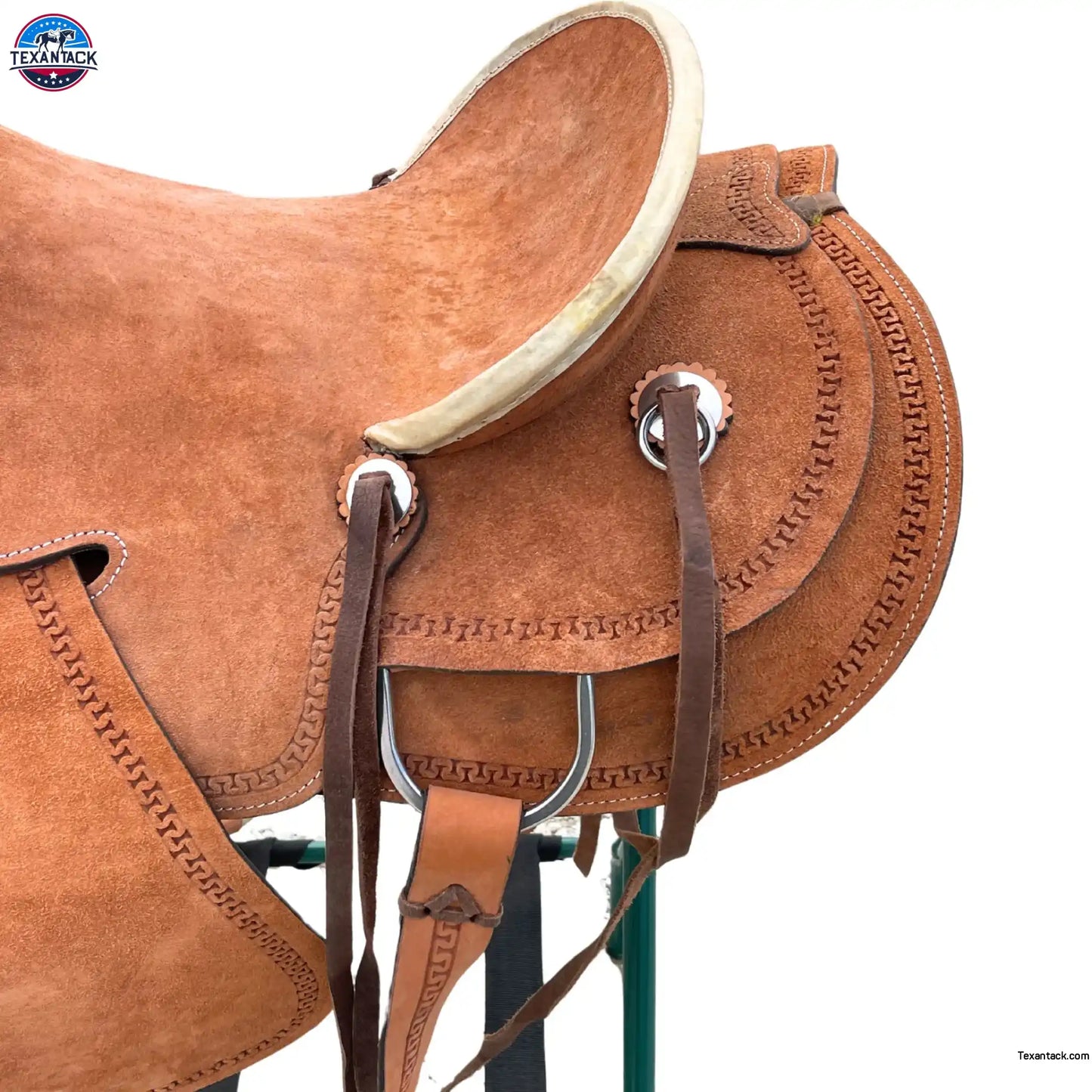 Resistance Western Border Tooled Rough Out Ranch Saddle NewEngland Tack
