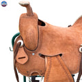Resistance Western Border Tooled Rough Out Ranch Saddle NewEngland Tack