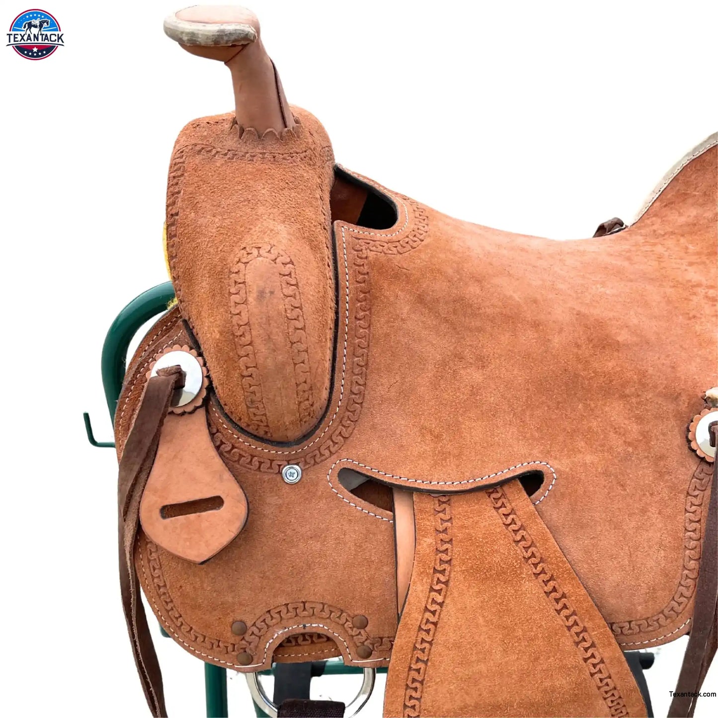 Resistance Western Border Tooled Rough Out Ranch Saddle NewEngland Tack