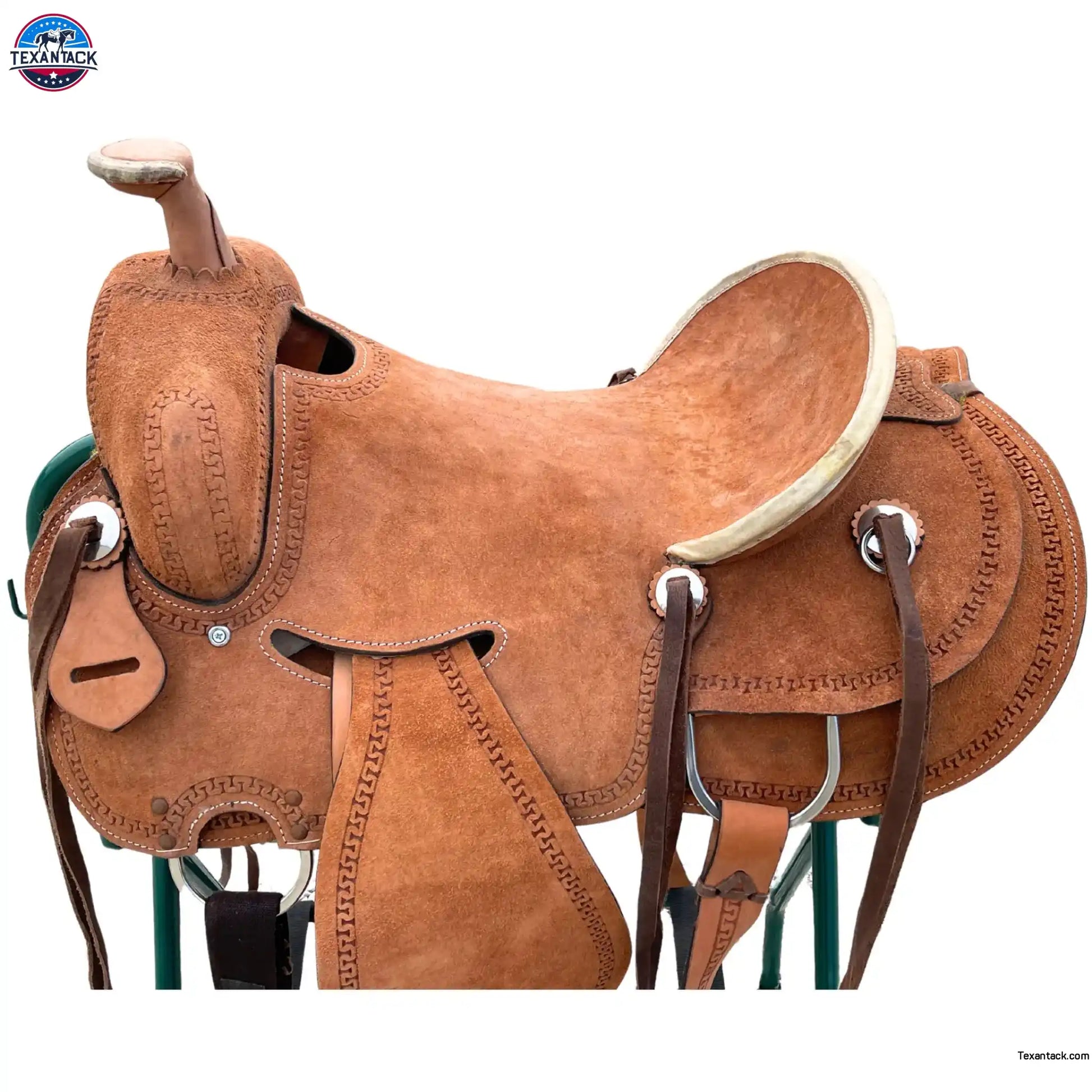 Resistance Western Border Tooled Rough Out Ranch Saddle NewEngland Tack