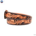 Resistance Western Cowgirl Cowboy Floral Tooled  Argentinian Leather Belt NewEngland Tack