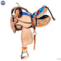 Resistance Western Horse Barrel Saddle Leather 14" 15" 16" 17" With Free Tack set NewEngland Tack
