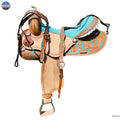Resistance Western Horse Barrel Saddle Leather 14" 15" 16" 17" With Free Tack set NewEngland Tack