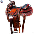 Resistance Western Horse Pleasure Saddle - Genuine Leather 15" 16" 17" 18" With Free Tack set NewEngland Tack