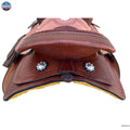 Resistance Western Miniatures 8 Inch Half Seat Barrel Saddle With Basket Weave Tool NewEngland Tack