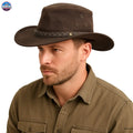 Resistance Western Oilskin Cotton Cowboy & Cowgirl Hat – Waterproof Outdoor Wide Brim Western Hat for Men & Women NewEnglandTack