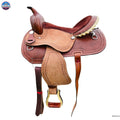 Resistance Western Barrel Horse Saddle Basket Weave Tooled available in 15" 16" 17" 18" NewEngland Tack