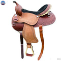 Resistance Western Barrel Horse Saddle Basket Weave Tooled available in 15" 16" 17" 18" NewEngland Tack