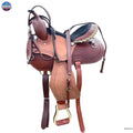 Resistance Western Pleasure and Trail Saddle with Basket Weave Tooled- 15, 16, 17, 18 inch NewEngland Tack