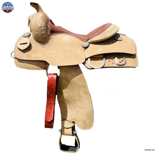 Resistance Western Rough Out Trainer Saddle With Suede Seat