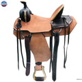 Resistance Western Roughout All Around Saddle With Basket Weave Tooling NewEngland Tack