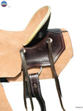 Resistance Western Roughout All Around Saddle With Basket Weave Tooling NewEngland Tack