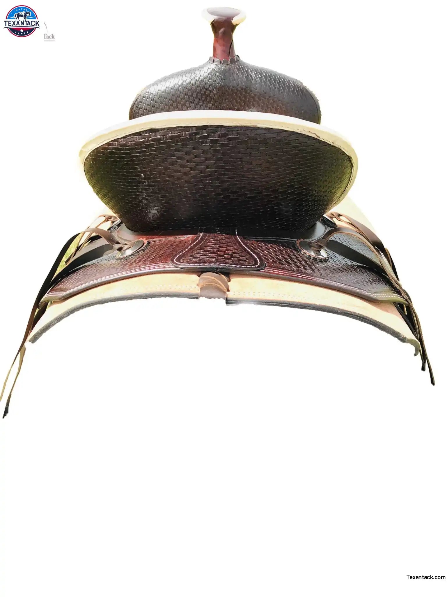 Resistance Western Roughout All Around Saddle With Basket Weave Tooling NewEngland Tack