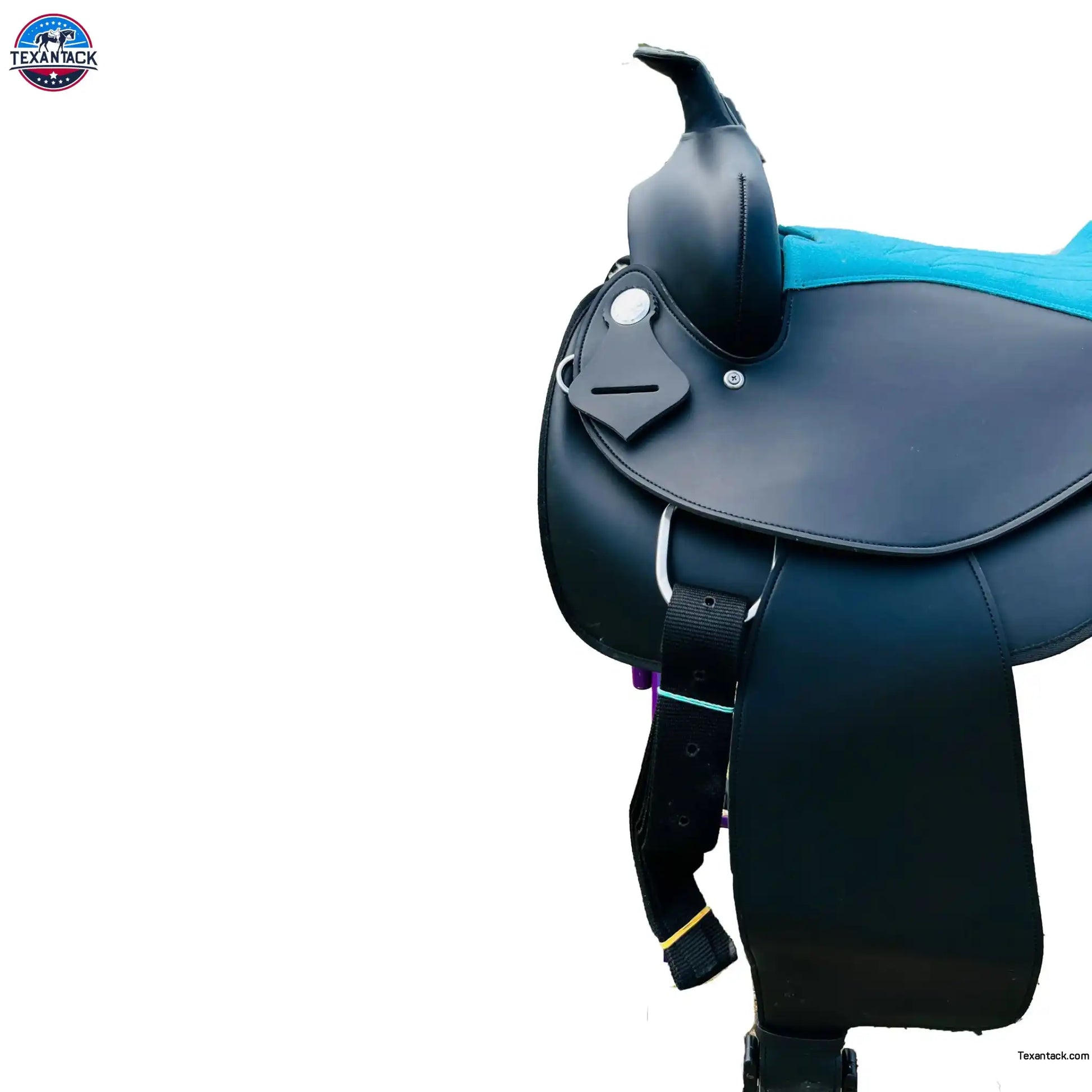 Western trail Horse Synthetic Round Skirt Leather Pleasure Saddle NewEngland Tack