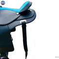 Western trail Horse Synthetic Round Skirt Leather Pleasure Saddle NewEngland Tack