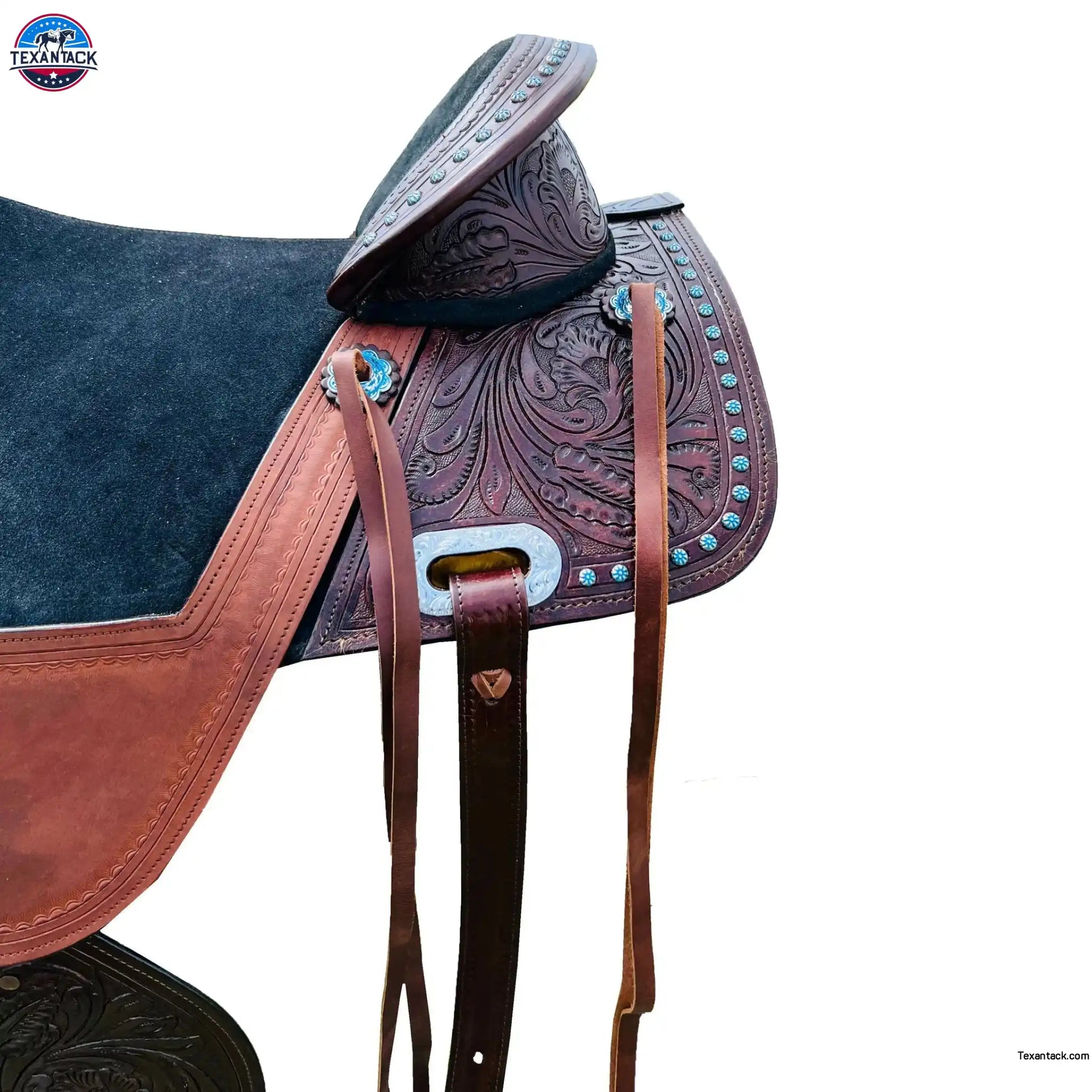 Resistance Western Pleasure Treeless Horse Saddle With Beads On The Skirt NewEngland Tack