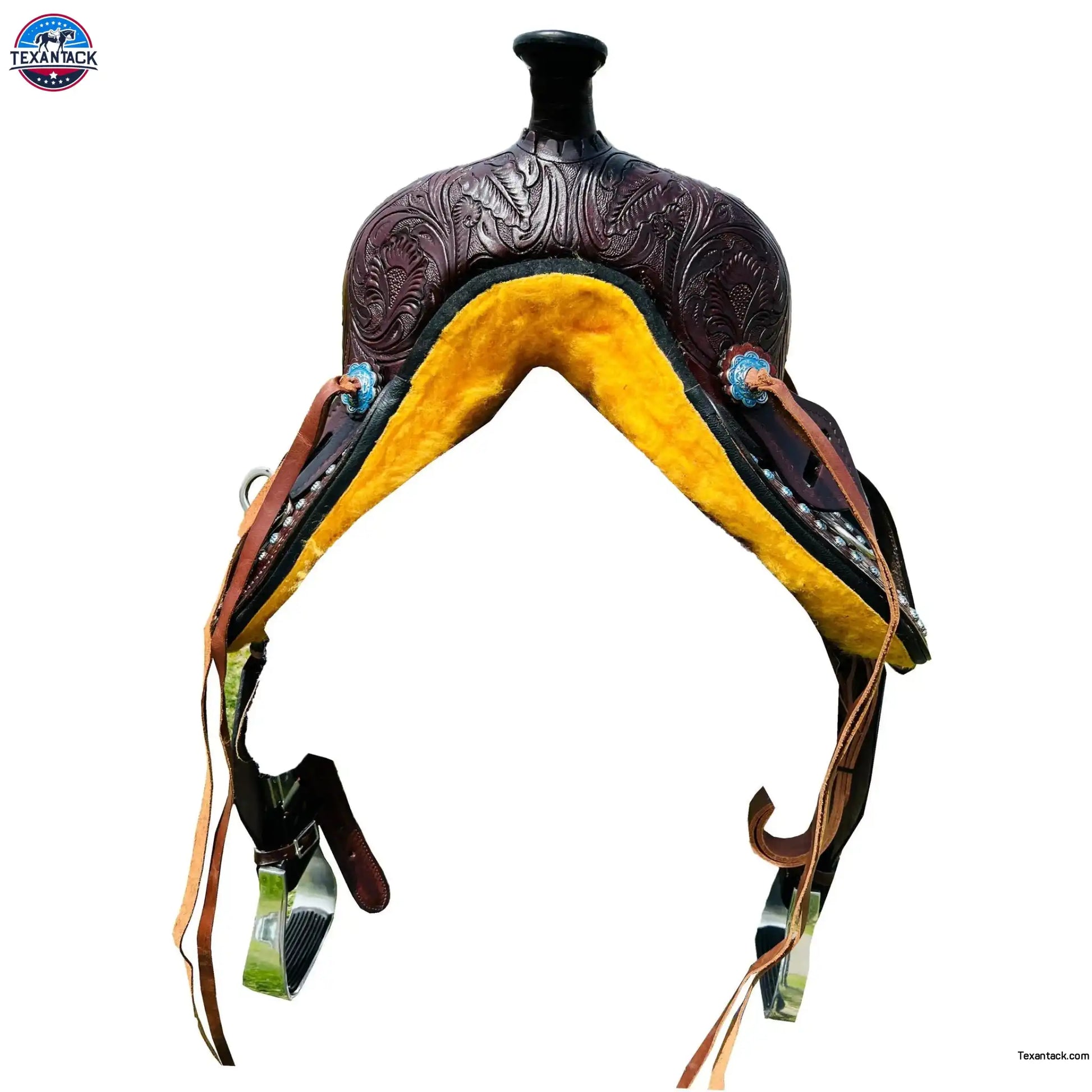 Resistance Western Pleasure Treeless Horse Saddle With Beads On The Skirt NewEngland Tack