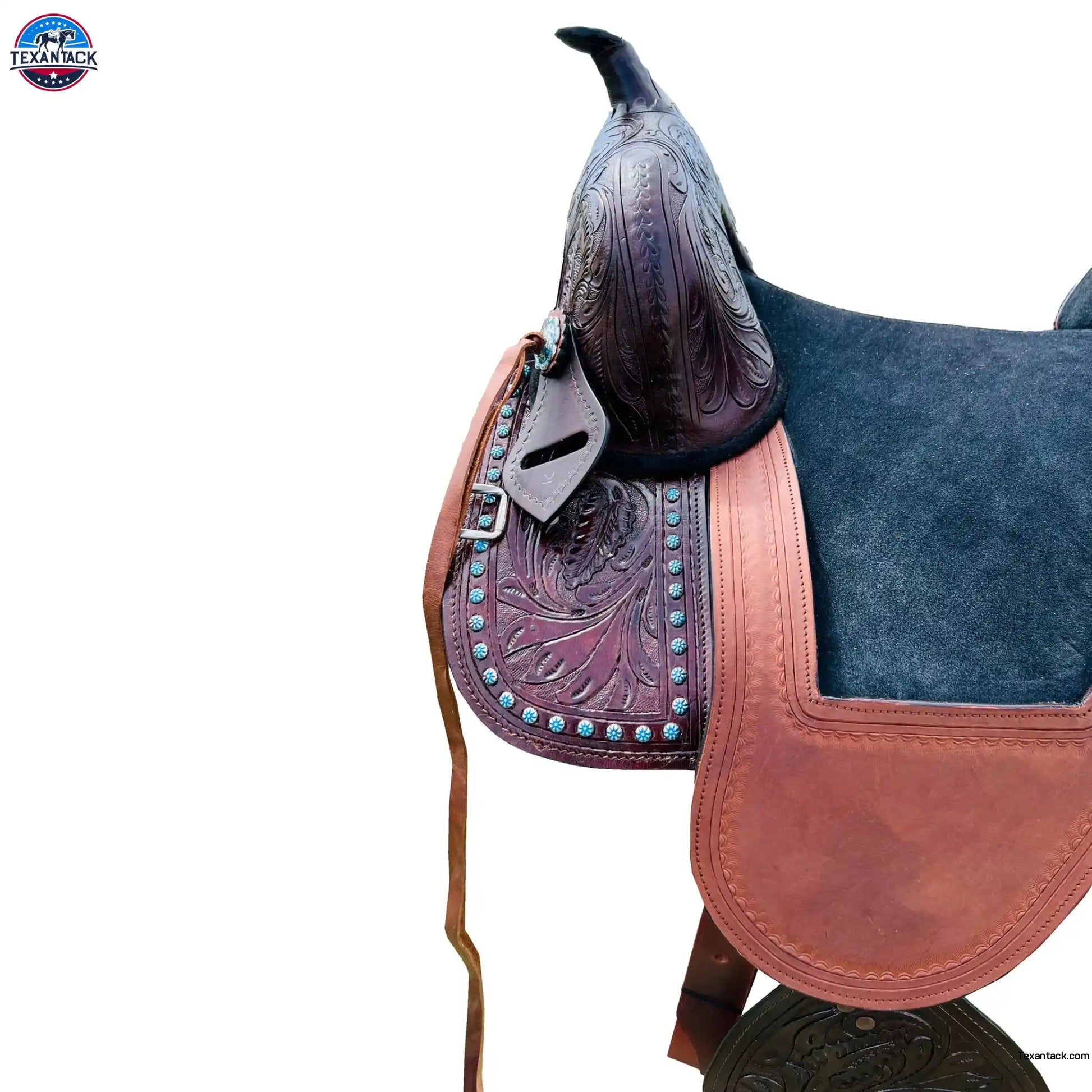 Resistance Western Pleasure Treeless Horse Saddle With Beads On The Skirt NewEngland Tack