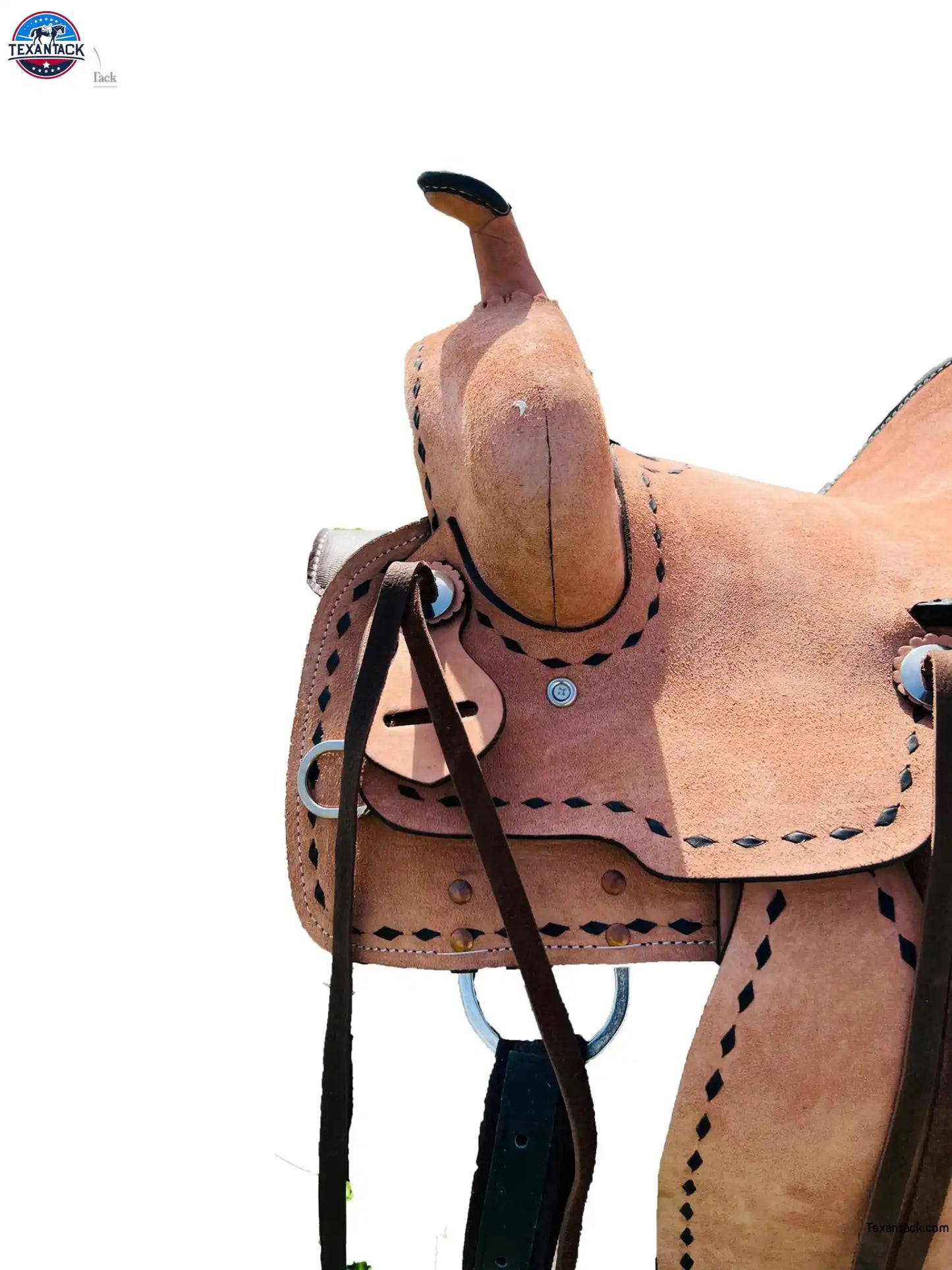 Youth ranch-style horse roughout saddle double skirt NewEngland Tack