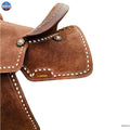 Pleasure Trail Rough Out Buck Stitched All Size Both Adults & Kids Western Horse Saddle With Suede Seat NewEngland Tack