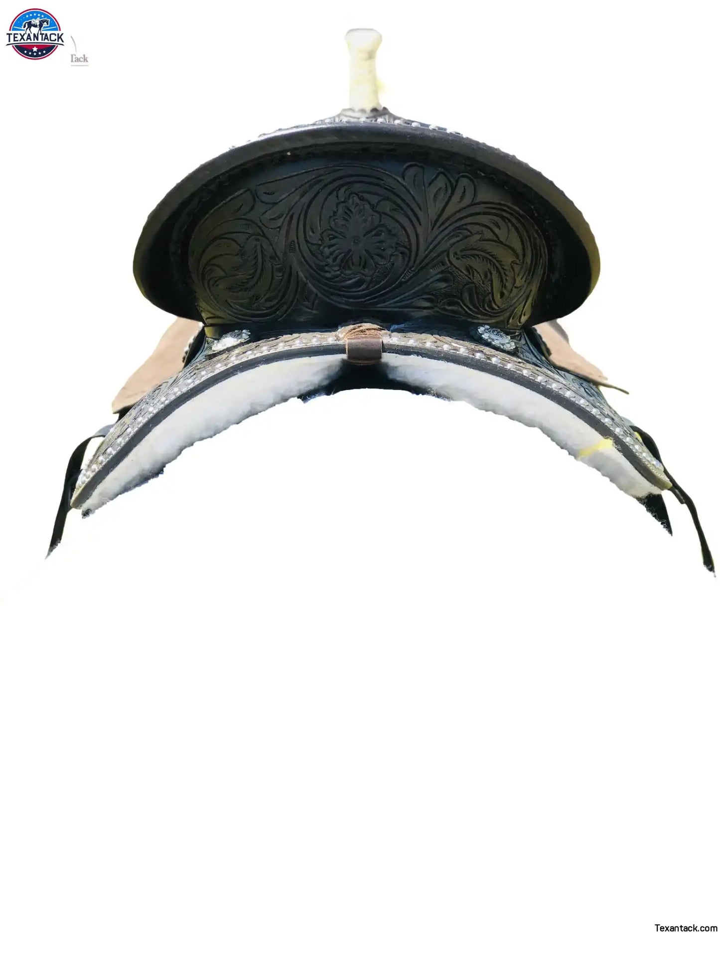 Youth/Pony Border Tooled Western Barrel Saddle With Floral Tooled Single Skirt NewEngland Tack