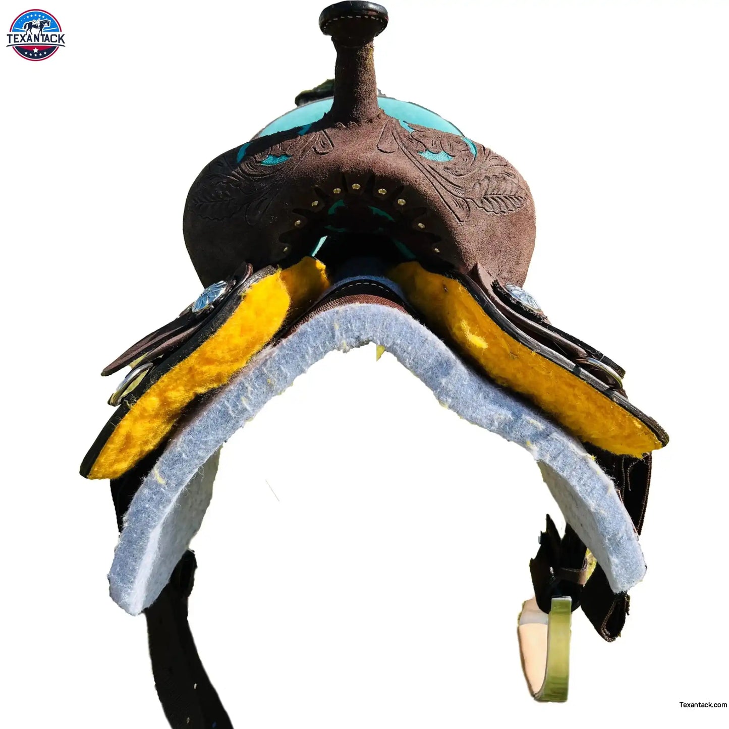 Youth Western Barrel Saddle | Floral Tooled | Genuine Leather | Premium Quality Newenglandtack