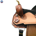 Youth Western Horse Barrel Saddle Horse Floral Tooled Leather 10" 12" 13" With Free Tack set NewEngland Tack