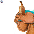 Suede Seat Border Youth Western Leather Horse Barrel Saddle NewEngland Tack