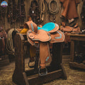 Suede Seat Border Youth Western Leather Horse Barrel Saddle NewEngland Tack