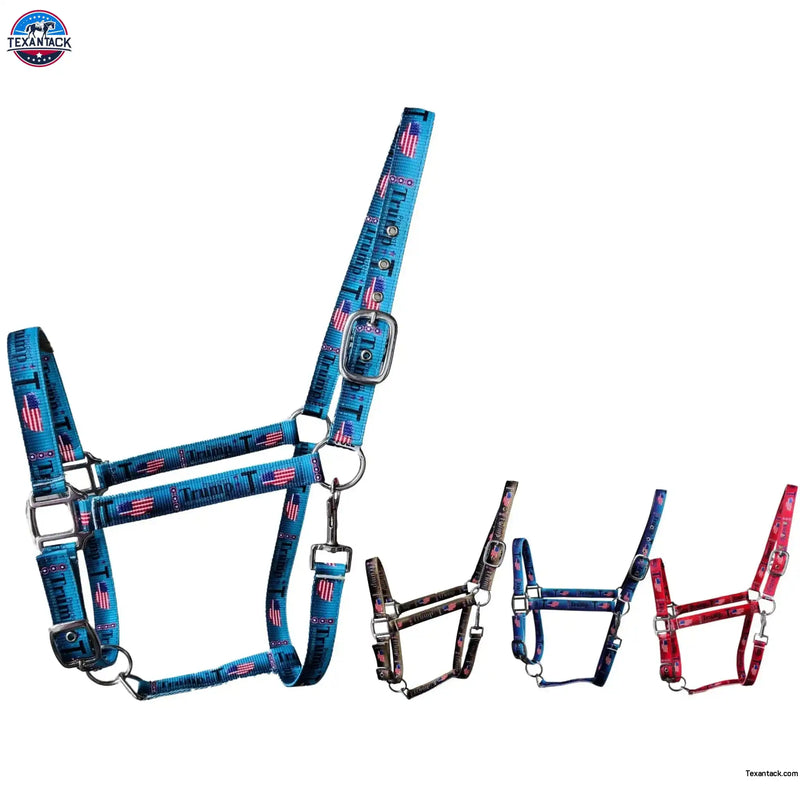 Trump Polyester Horse Halter with Snap – Durable & Adjustable – Horse Size NewEngland Tack