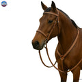 Western Horse Headstall and Breast Collar Set – Genuine Leather, Hand-Tooled with Studded Detailing for Rodeo, Trail & Barrel Racing NewEngland Tack