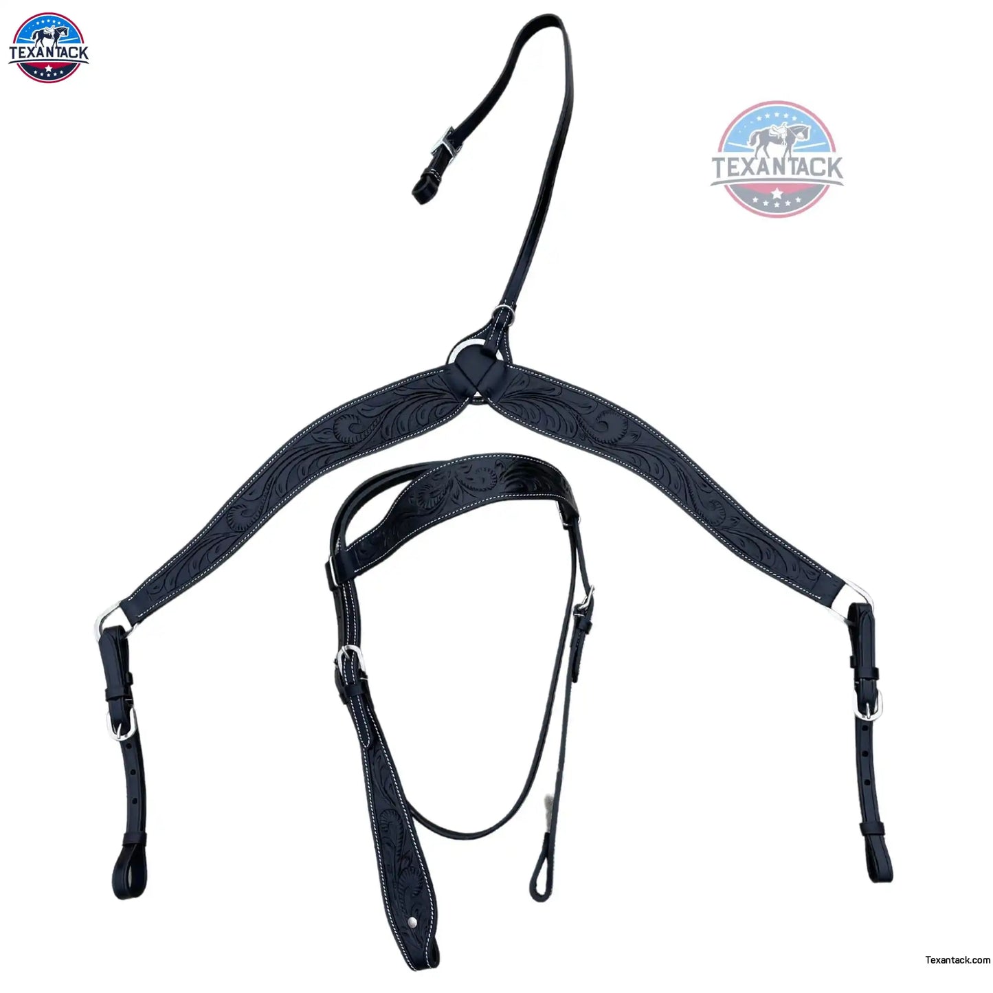 Western Horse Pleasure Saddle with Free tack set - Genuine Argentinian Leather 16" 17" 18" TEXANTACK