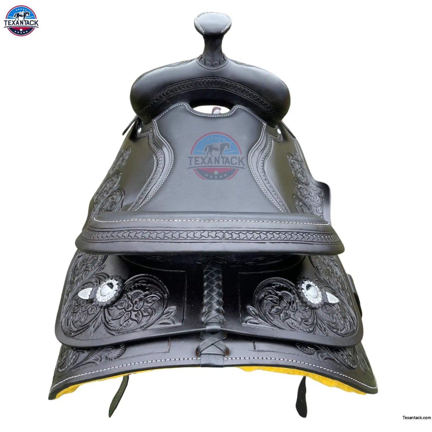 Western Horse Pleasure Saddle with Free tack set - Genuine Argentinian Leather 16" 17" 18" TEXANTACK