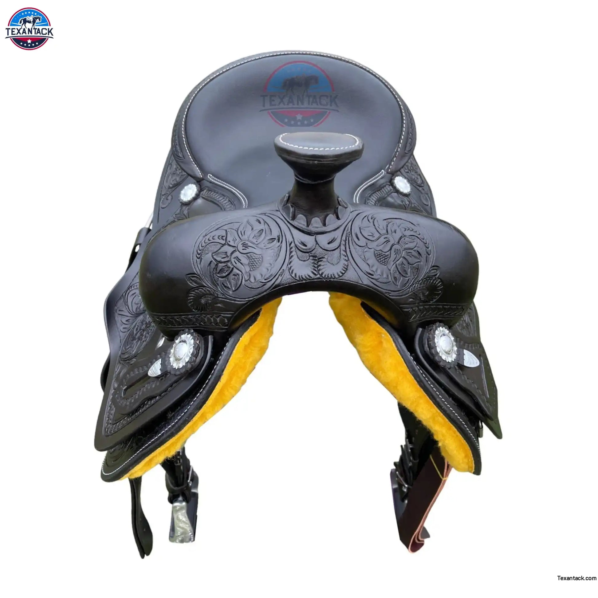 Western Horse Pleasure Saddle with Free tack set - Genuine Argentinian Leather 16" 17" 18" TEXANTACK