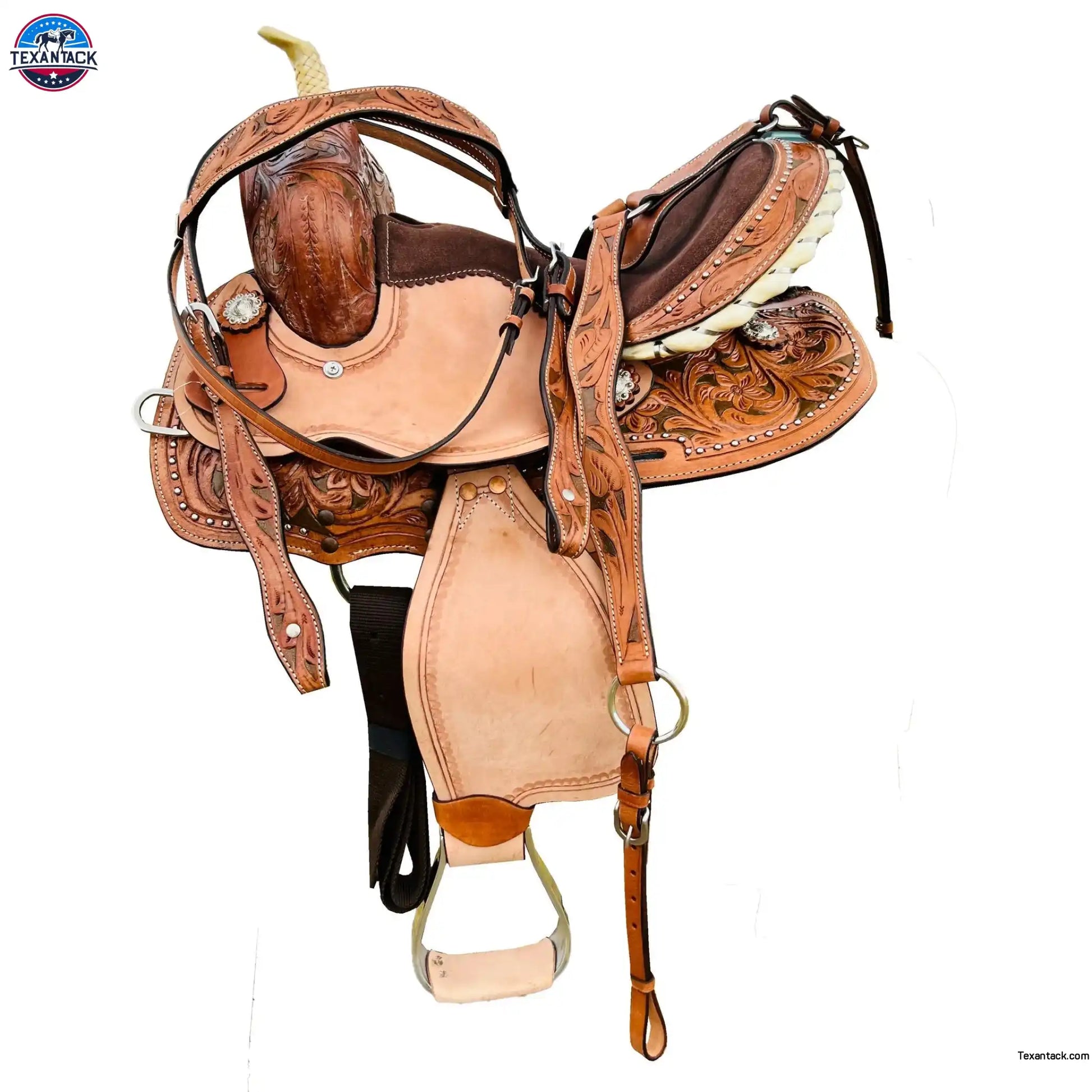 Western Horse Saddle-Barrel Trail Youth-Kids Leather 10"12"13"  With Free Tack set NewEngland Tack