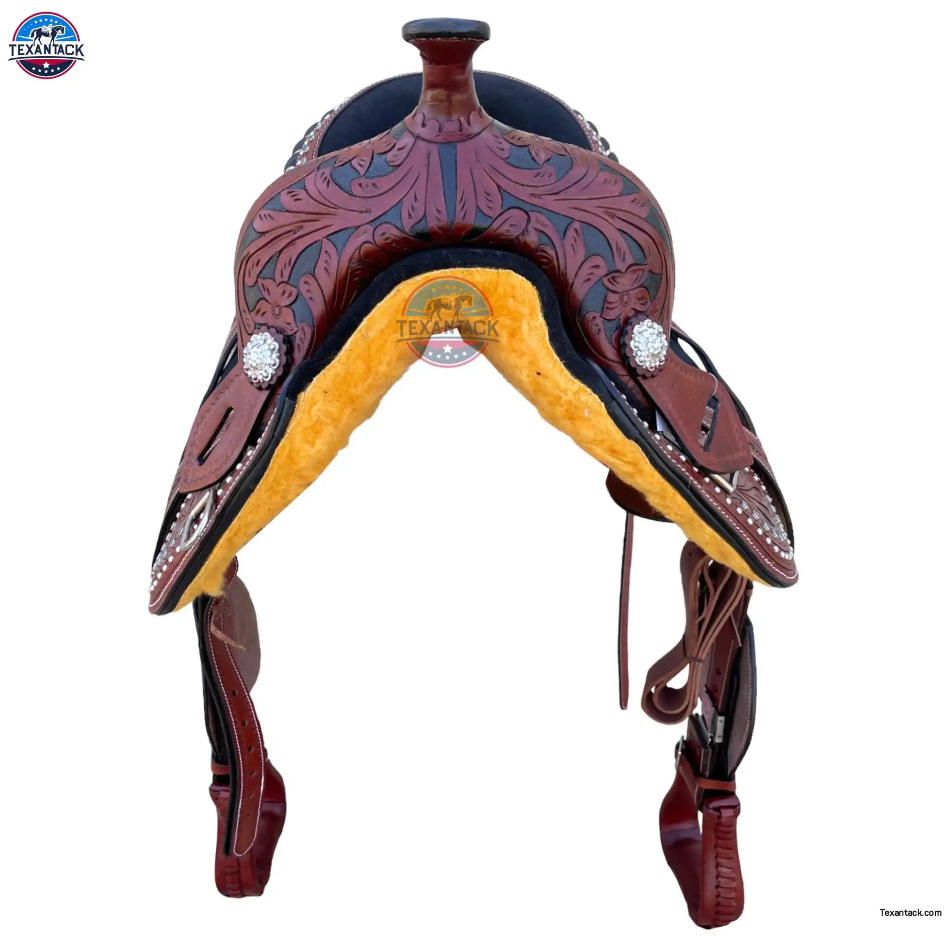 Western Leather Treeless Saddle: Youth/Adult Pleasure Trail TEXANTACK