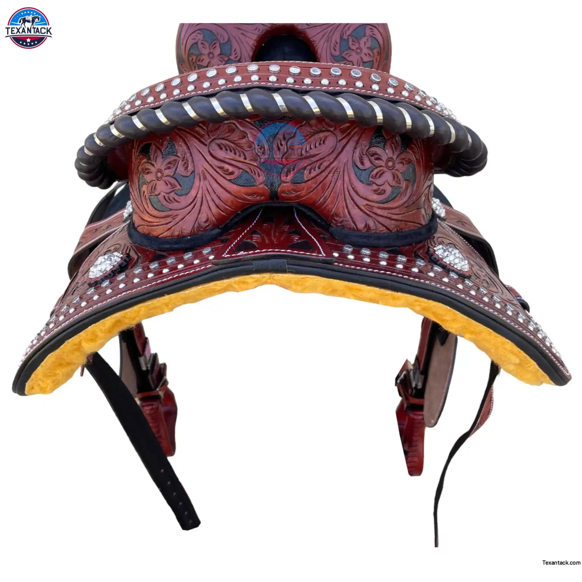 Western Leather Treeless Saddle: Youth/Adult Pleasure Trail TEXANTACK