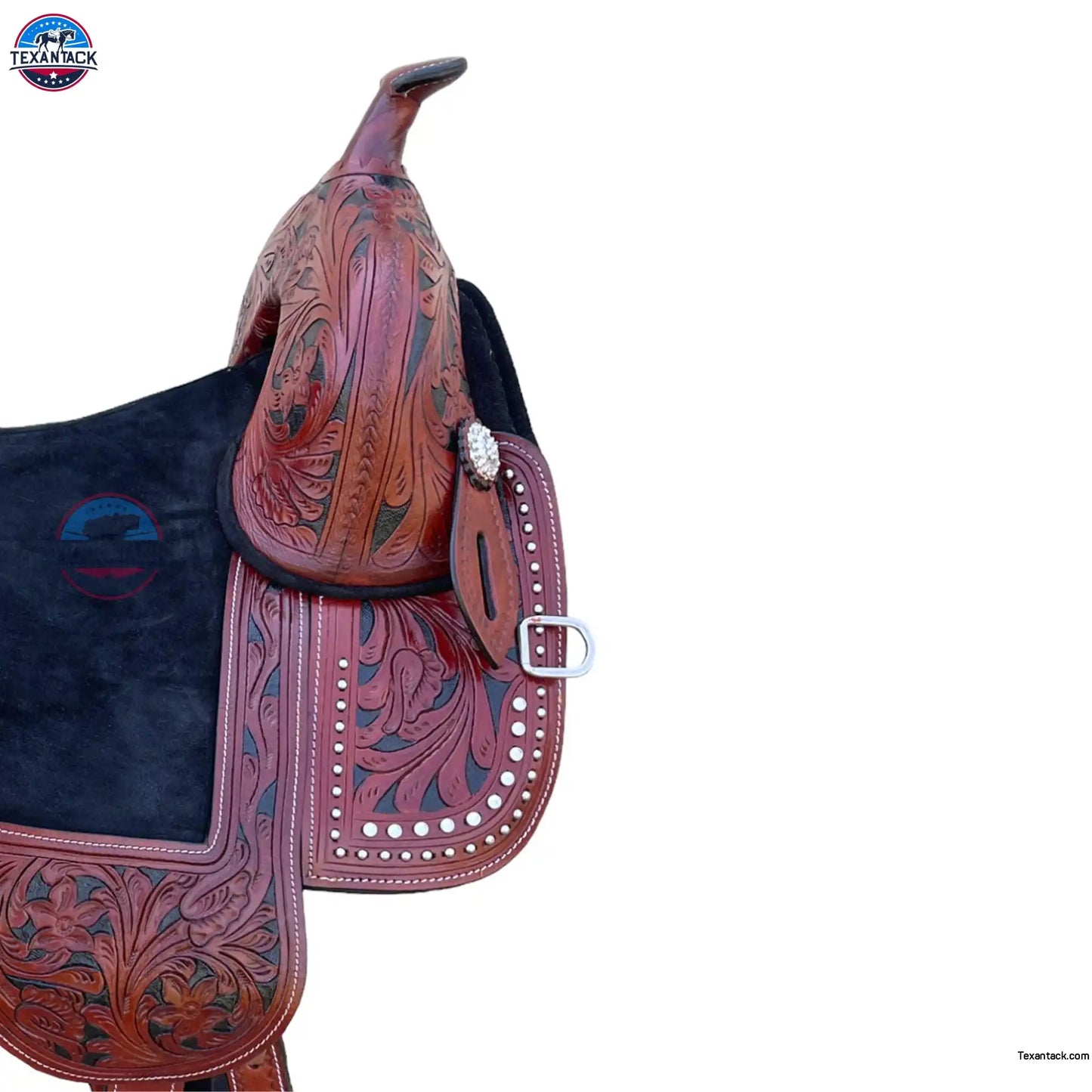 Western Leather Treeless Saddle: Youth/Adult Pleasure Trail TEXANTACK