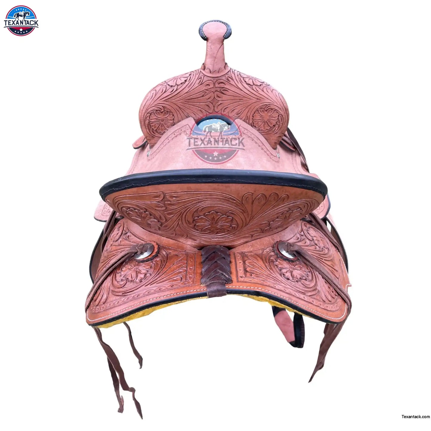 Youth Leather Pony Saddle: Western Kids Ranch Saddle (10"-13") TEXANTACK