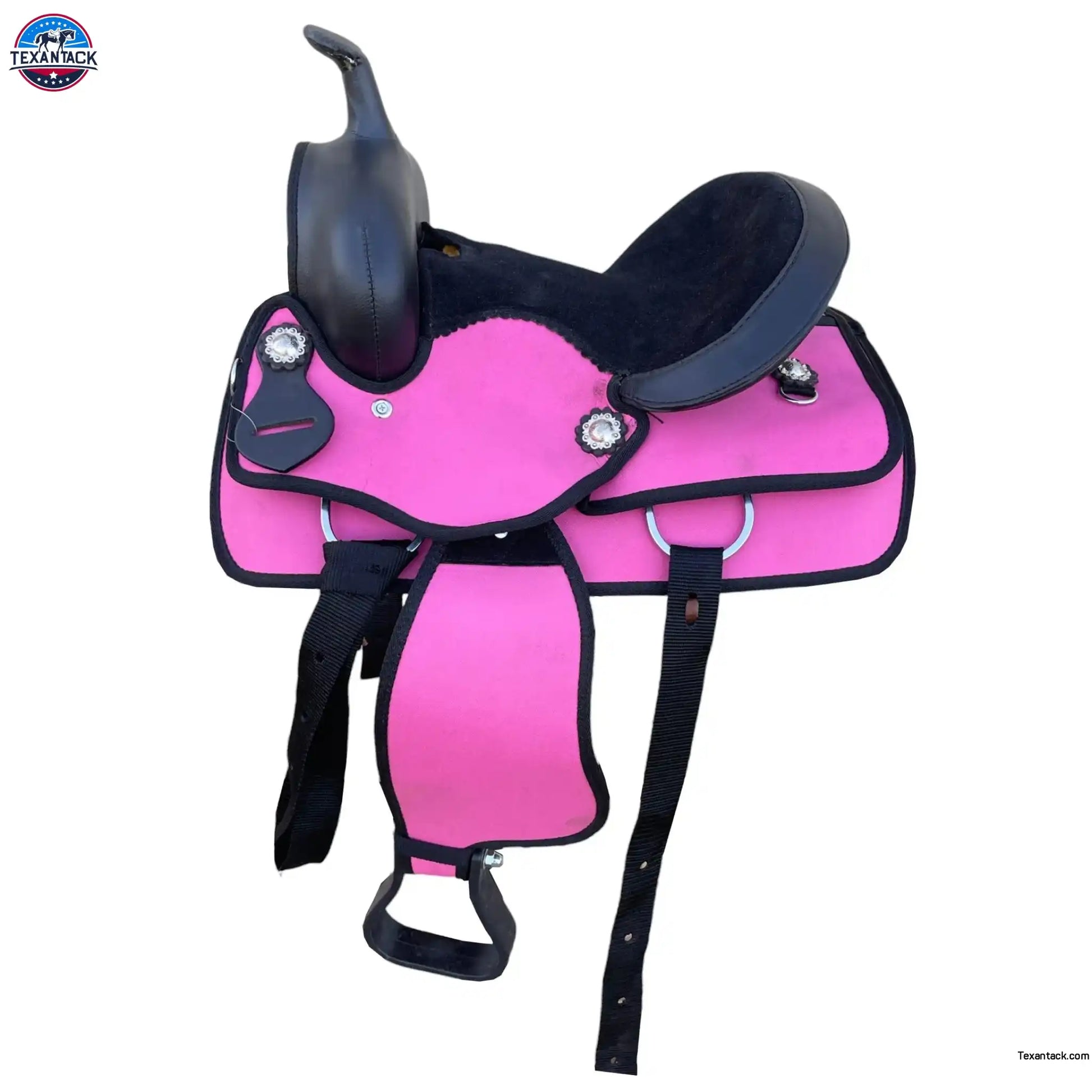 Youth Western New Generation Horse Synthetic Saddle - 10" 12" 13"- Blue/Black/Light Brown/Pink Color Saddle NewEngland Tack